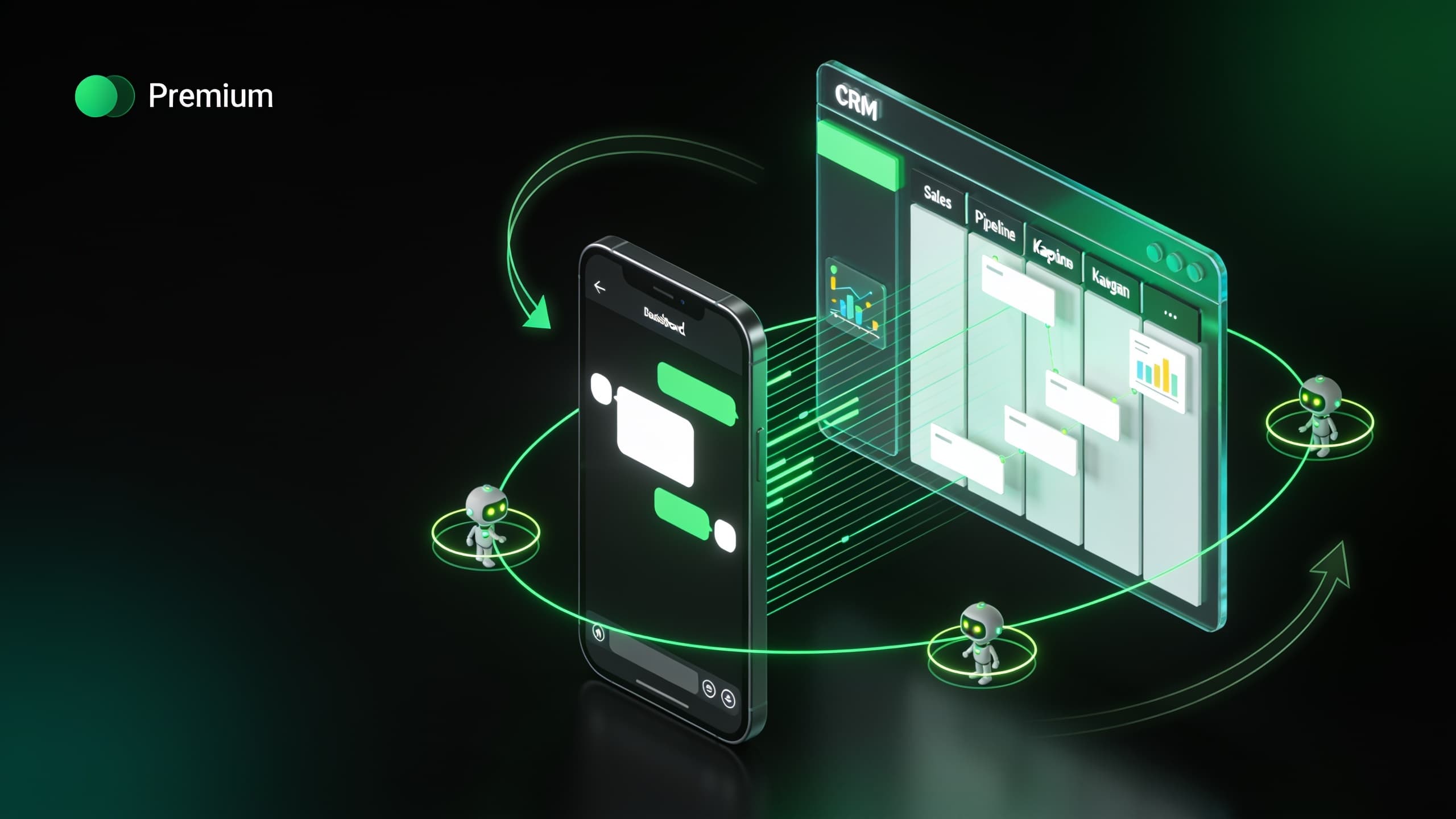Panel de CRM actualizado automáticamente por agentes de IA durante conversaciones de ventas en WhatsApp